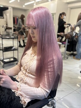 ランテルディ 渋谷(LANTERDIT) ホワイトピンク ブリーチ2.3回 ケアブリーチ