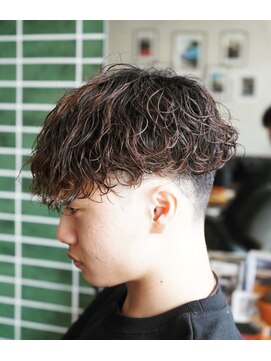 サンドゲート(SANDGATE) 刈り上げマッシュ×波巻きパーマ