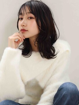 グリーン レーベル 川崎店(Green label) 韓国風レイヤーミディ×シースルーバング【川崎】【京急川崎】