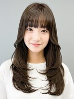アンジュール 鹿児島中央店(UNJOUR.) 春色オリーブベージュ×レイヤー