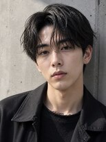 オグジュアリー 表参道(aux.)&nbsp;毛流れハンサムショートセンターパートメンズ黒髪爽やか