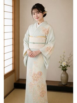 銀座きもの小町の写真/【レンタル訪問着着付け11,000円～浴衣レンタル着付け7,700円】プロの技術で苦しく着崩れしない♪
