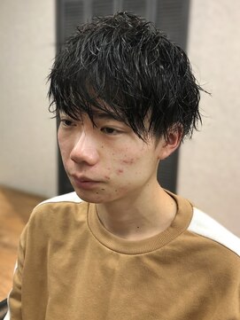 サニーズ バーバー(Sunny's barber) 黒髪セミウェットツイストスパイラルパーマ