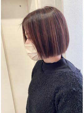 ヘアーデザイン シュシュ(hair design Chou Chou by Yone) ハイライト/ローライト&ピンクブラウン