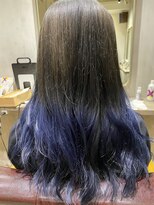 エイト 上野店(EIGHT ueno)&nbsp;EIGHT ueno【工藤】グラデーションカラー/ネイビーブルー