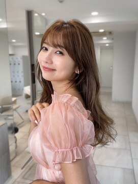 グローブス オモハラ(THE GLOBES OMOHARA) 斜めバングロング×シルキーベージュ