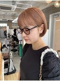 ピンクベージュ☆コンパクトボブ