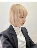 札幌駅/髪質改善ハイトーンのコンパクトボブ@20代30代