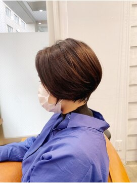 ニューライン 豪徳寺 山下(New-Line) カカオブラウン大人ハンサムショートボブ