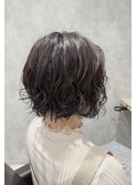 【KOTO】ショート伸ばしかけパーマ_ラベージュ