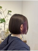 ボブ　インナーカラー　ダブルカラー　ポイントカラー