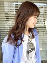 オルチェット(Olu'chette HAIR LIFE)&nbsp;深澤/ブリーチ無しカラー/透明感カラー/ベージュ/コテ巻き