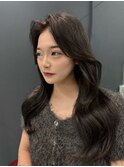韓国ヘア レイヤーカット 透明感カラー 
