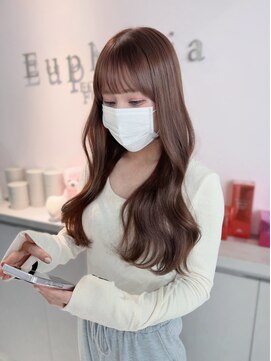 ユーフォリア エヌ 池袋サンシャイン通り店(Euphoria +n) ブリーチなしMilky beige♪10トーン