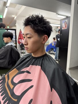 MEN'SHAIRウルフカルマパーマメンズショートイージーパーマ