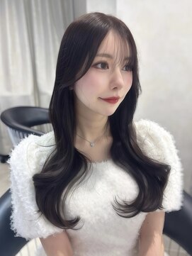 ジーナ 新宿(Zina) 【あかね】チョコレートブラウン/韓国ヘア/顔まわりカット