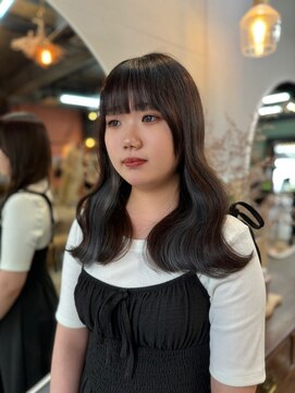 チャプター 問屋町(chapter) 韓国ヘアくびれミディアム髪質改善透明感ケアカラー