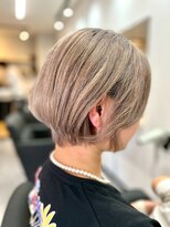 リットヘアープラス 方南町店(litto hair+)&nbsp;    ミルクティーベージュ×丸みショート