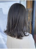163. グレージュカラー/外ハネレイヤー/顔周り/艶感