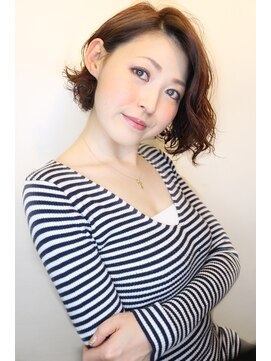 ラウンジ モリオ イケブクロ(Lounge MORIO Ikebukuro) 【morio池袋】前下がりボブウェーブ フェミニン