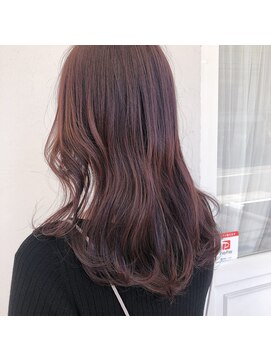 ヘアーアンドメイク ジャム(hair&make Jam) 赤髪セミロング