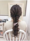 フィッシュボーンの編み下ろし