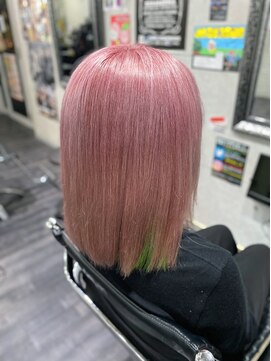 ミミック (mimic) 【派手髪】鬼滅カラー甘露寺蜜璃風【インナーカラー 】