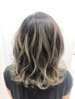エヌプラス(N+)&nbsp;くびれヘアアプリコットオレンジ夏ハイライトカラー
