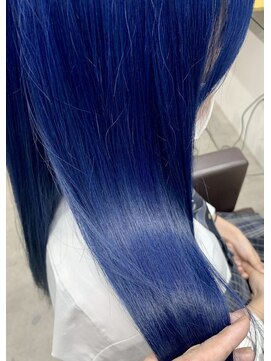 リグ 横浜(Lig.) ケアブリーチハイトーンブルーダブルカラー