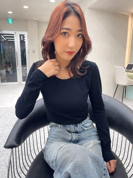 ロンド マーレ 天神大名店(Lond mare) 韓国風ヘア 顔まわりレイヤー 韓国くびれ巻き 大人美人ヘア