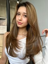 ヨロ 小岩(YOLO) ハイライトカラーミルクティーベージュケアブリーチダブルカラー