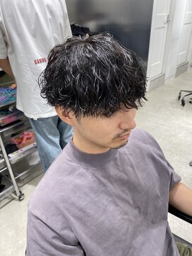 フィフス 栄(fifth) 波巻きスパイラルパーマ無造作マッシュメンズヘア刈り上げ栄