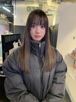 トリコ心斎橋(trico) サイドバングが可愛いおしゃれストレート×透け感ブラウン