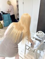 ヲタク(wotaku.)&nbsp;ペールオレンジベージュ暖色カラーアプリコットハイトーンロング