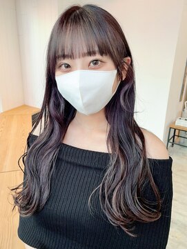 アルバム 池袋(ALBUM) 前髪カット_切りっぱなしボブエアリーロング_ba480671