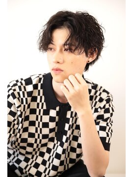 ルシードスタイルオルガ(LUCIDO STYLE Orga) メンズセンターパート好感度モテ髪スパイラルパーマ