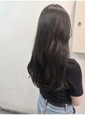 ロングふんわりレイヤー ダークグレージュ 地毛風カラー 横浜