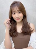 ロングヘア*レイヤーカット*顔周りレイヤー*ブラウン*白髪染めOK