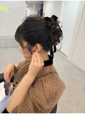 結婚式参列アップヘア