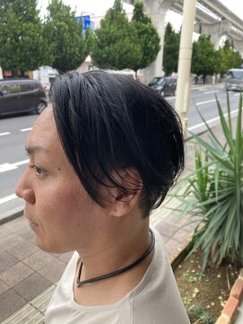 ビフェアリー(bi fairy) センターパートブルーブラックメッシュ