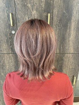 アジールヘア 池袋東口店(agir hair) ウルフカットミルクティーピンクカラー☆池袋