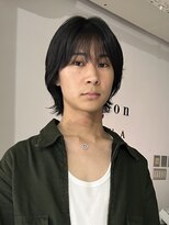 =メンズボブ/ダークアッシュ/ニュアンスパーマ／MAN’S HAIR
