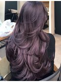 外国人風レイヤーカット×イルミナアメジストパープル