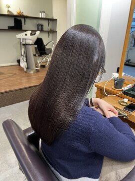 アンクル(ancre) 艶髪ストレート×ロング×ブラウン×エイジング毛【広島】