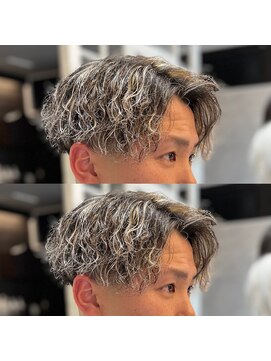 髪屋 紬 メンズ/メンズパーマ/メンズカット/ホワイトメッシュ