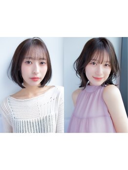 【KAMI CHARISMA 2025カット部門受賞サロン】黄金比で作るひし形シルエットの小顔魅せカットで大人可愛く◇