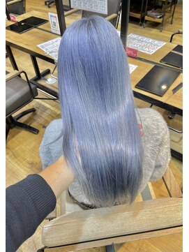 黒髪カタログ/クラゲヘアー/オリーブグレー/ラベンダー