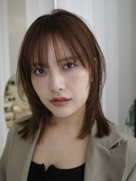 ヌヌ 渋谷 原宿 明治神宮前(nunu) レイヤーカットウルフカットボブグレージュオリーブべージュ