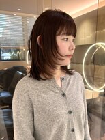 マイル 渋谷(mile)&nbsp;カシスオレンジ×顔周りレイヤーカット