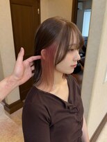メルク(merc)&nbsp;レイヤー ボブ ショート インナーカラー 韓国